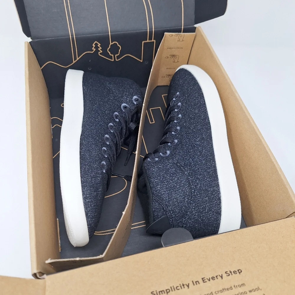 Allbirds Mens Wool Piper Mid Black Fashion Sneaker Size 9